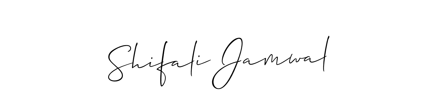 Create a beautiful signature design for name Shifali Jamwal. With this signature (Allison_Script) fonts, you can make a handwritten signature for free. Shifali Jamwal signature style 2 images and pictures png