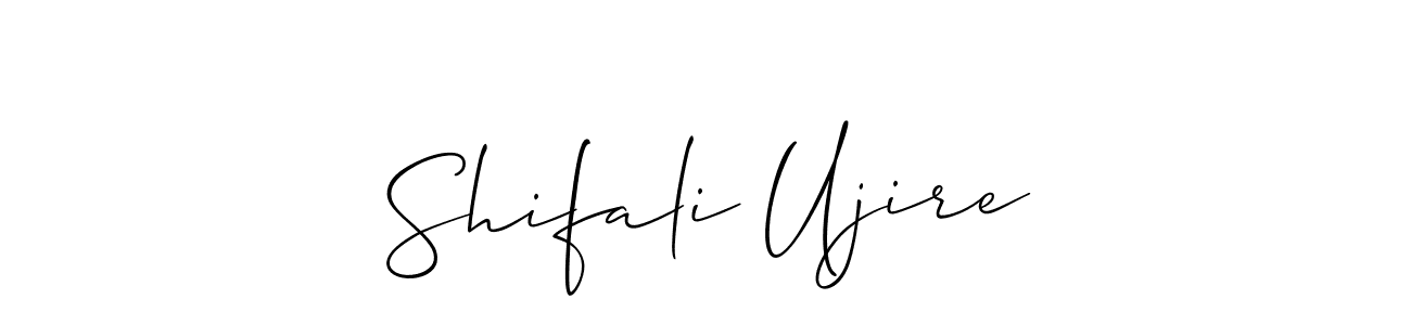 How to Draw Shifali Ujire signature style? Allison_Script is a latest design signature styles for name Shifali Ujire. Shifali Ujire signature style 2 images and pictures png