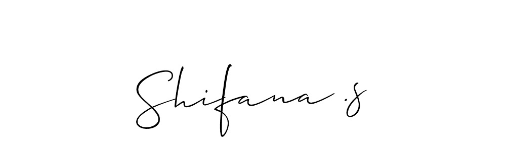 Also You can easily find your signature by using the search form. We will create Shifana .s name handwritten signature images for you free of cost using Allison_Script sign style. Shifana .s signature style 2 images and pictures png