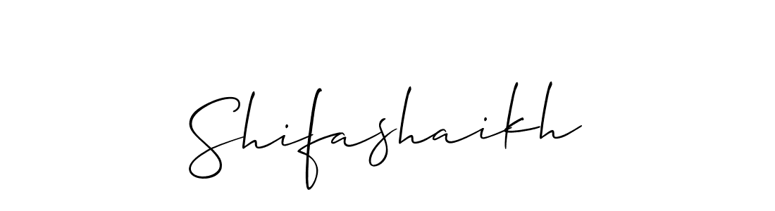 Allison_Script is a professional signature style that is perfect for those who want to add a touch of class to their signature. It is also a great choice for those who want to make their signature more unique. Get Shifashaikh name to fancy signature for free. Shifashaikh signature style 2 images and pictures png