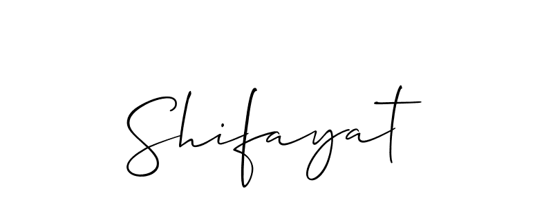 You should practise on your own different ways (Allison_Script) to write your name (Shifayat) in signature. don't let someone else do it for you. Shifayat signature style 2 images and pictures png