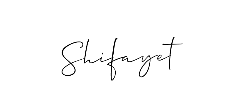 Make a short Shifayet signature style. Manage your documents anywhere anytime using Allison_Script. Create and add eSignatures, submit forms, share and send files easily. Shifayet signature style 2 images and pictures png