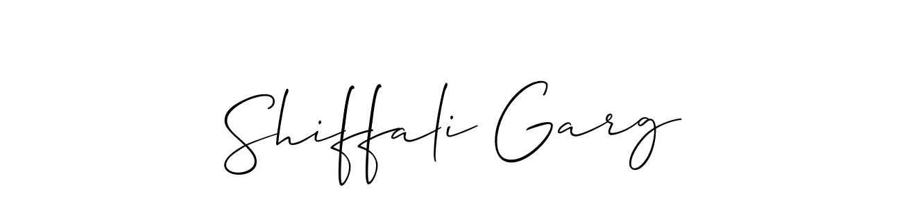 How to make Shiffali Garg name signature. Use Allison_Script style for creating short signs online. This is the latest handwritten sign. Shiffali Garg signature style 2 images and pictures png
