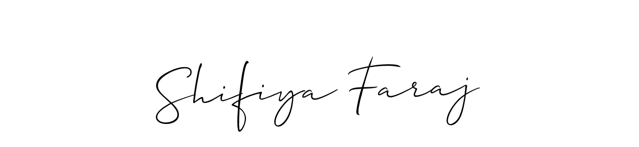 Check out images of Autograph of Shifiya Faraj name. Actor Shifiya Faraj Signature Style. Allison_Script is a professional sign style online. Shifiya Faraj signature style 2 images and pictures png