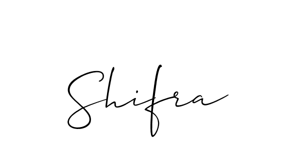 It looks lik you need a new signature style for name Shifra. Design unique handwritten (Allison_Script) signature with our free signature maker in just a few clicks. Shifra signature style 2 images and pictures png