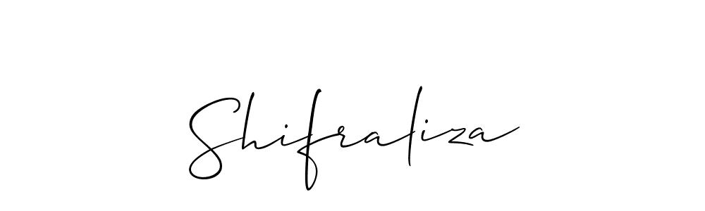 You should practise on your own different ways (Allison_Script) to write your name (Shifraliza) in signature. don't let someone else do it for you. Shifraliza signature style 2 images and pictures png