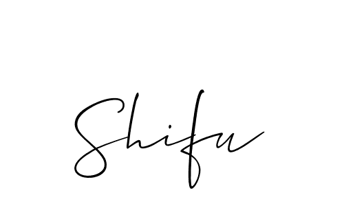 Create a beautiful signature design for name Shifu. With this signature (Allison_Script) fonts, you can make a handwritten signature for free. Shifu signature style 2 images and pictures png