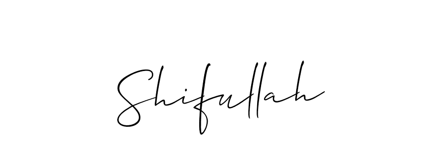 The best way (Allison_Script) to make a short signature is to pick only two or three words in your name. The name Shifullah include a total of six letters. For converting this name. Shifullah signature style 2 images and pictures png