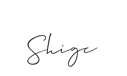 if you are searching for the best signature style for your name Shigc. so please give up your signature search. here we have designed multiple signature styles  using Allison_Script. Shigc signature style 2 images and pictures png