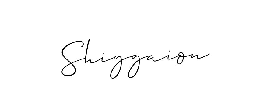 Make a beautiful signature design for name Shiggaion. With this signature (Allison_Script) style, you can create a handwritten signature for free. Shiggaion signature style 2 images and pictures png