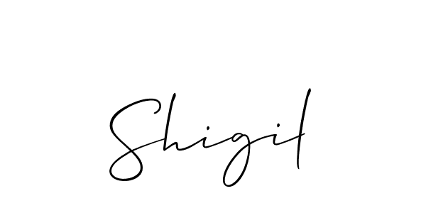 How to make Shigil name signature. Use Allison_Script style for creating short signs online. This is the latest handwritten sign. Shigil signature style 2 images and pictures png