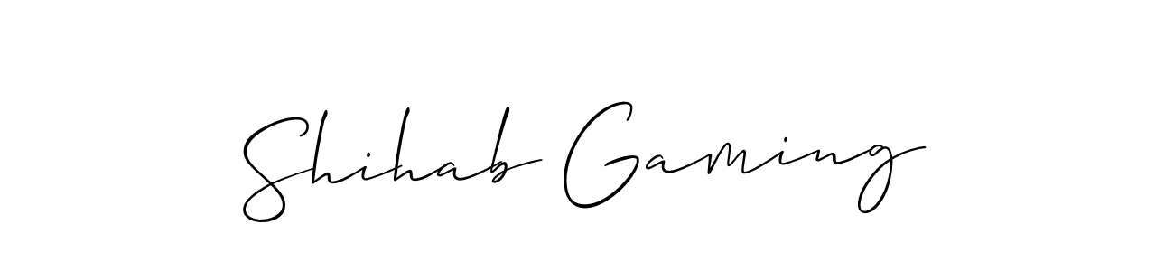 Shihab Gaming stylish signature style. Best Handwritten Sign (Allison_Script) for my name. Handwritten Signature Collection Ideas for my name Shihab Gaming. Shihab Gaming signature style 2 images and pictures png
