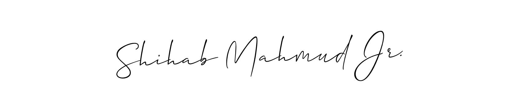 How to make Shihab Mahmud Jr. name signature. Use Allison_Script style for creating short signs online. This is the latest handwritten sign. Shihab Mahmud Jr. signature style 2 images and pictures png