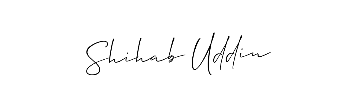 Make a beautiful signature design for name Shihab Uddin. With this signature (Allison_Script) style, you can create a handwritten signature for free. Shihab Uddin signature style 2 images and pictures png