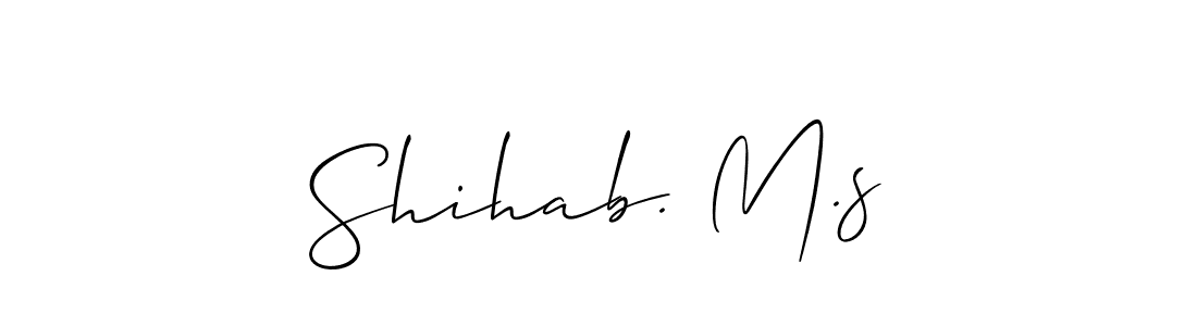 How to Draw Shihab. M.s signature style? Allison_Script is a latest design signature styles for name Shihab. M.s. Shihab. M.s signature style 2 images and pictures png