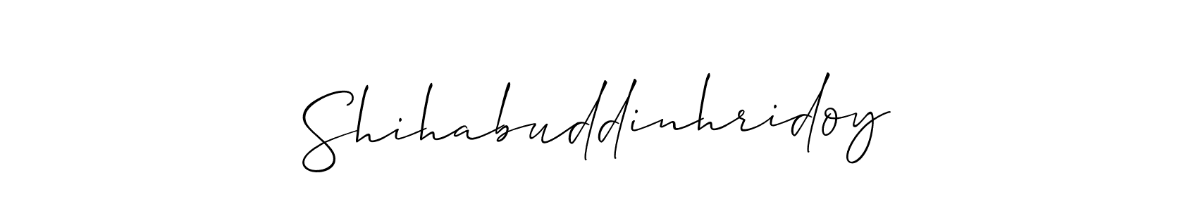 How to make Shihabuddinhridoy signature? Allison_Script is a professional autograph style. Create handwritten signature for Shihabuddinhridoy name. Shihabuddinhridoy signature style 2 images and pictures png