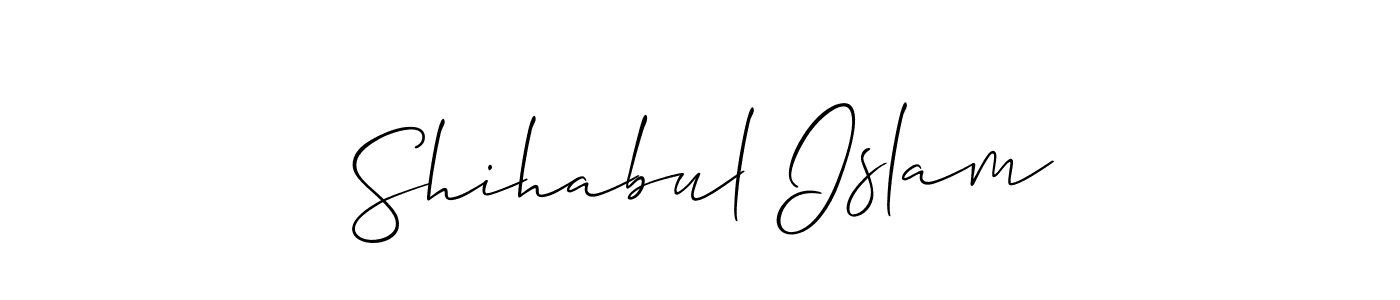 It looks lik you need a new signature style for name Shihabul Islam. Design unique handwritten (Allison_Script) signature with our free signature maker in just a few clicks. Shihabul Islam signature style 2 images and pictures png
