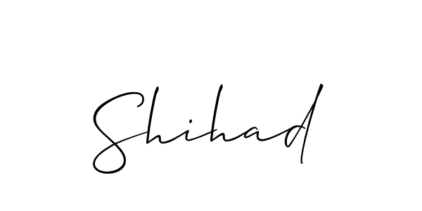 It looks lik you need a new signature style for name Shihad. Design unique handwritten (Allison_Script) signature with our free signature maker in just a few clicks. Shihad signature style 2 images and pictures png