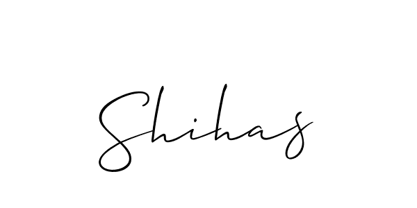 Shihas stylish signature style. Best Handwritten Sign (Allison_Script) for my name. Handwritten Signature Collection Ideas for my name Shihas. Shihas signature style 2 images and pictures png