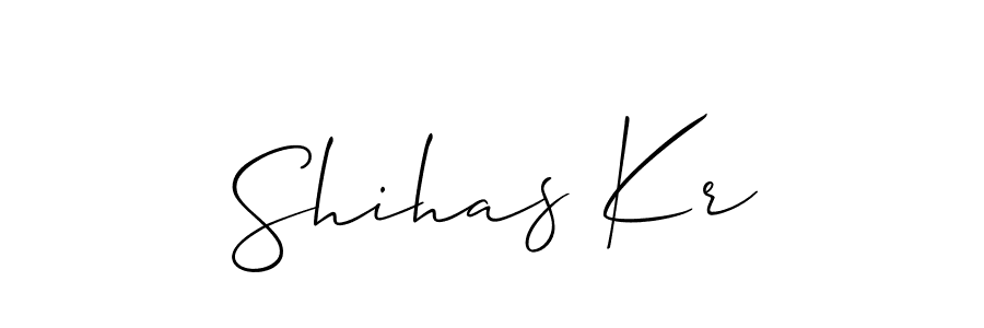 How to make Shihas Kr signature? Allison_Script is a professional autograph style. Create handwritten signature for Shihas Kr name. Shihas Kr signature style 2 images and pictures png