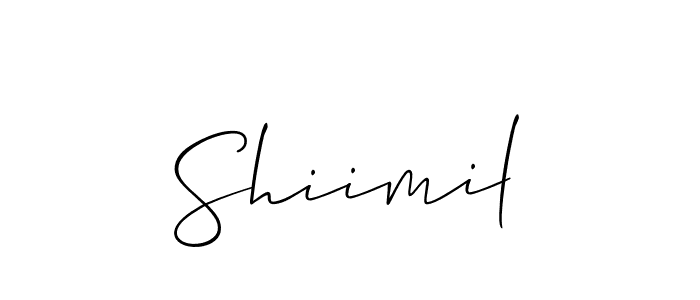 It looks lik you need a new signature style for name Shiimil. Design unique handwritten (Allison_Script) signature with our free signature maker in just a few clicks. Shiimil signature style 2 images and pictures png