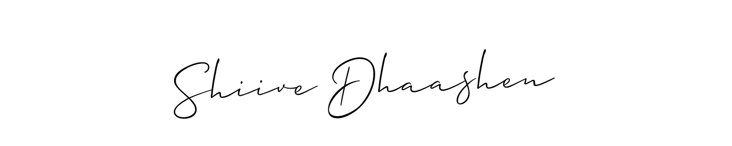 Also You can easily find your signature by using the search form. We will create Shiive Dhaashen name handwritten signature images for you free of cost using Allison_Script sign style. Shiive Dhaashen signature style 2 images and pictures png