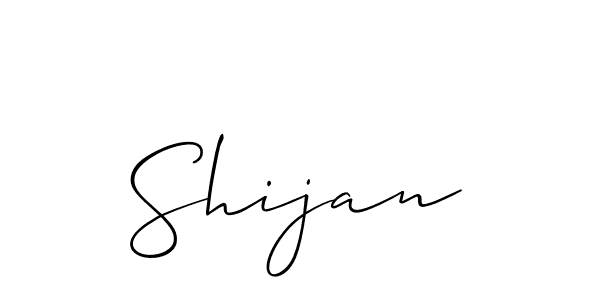 Design your own signature with our free online signature maker. With this signature software, you can create a handwritten (Allison_Script) signature for name Shijan. Shijan signature style 2 images and pictures png