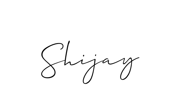 How to make Shijay signature? Allison_Script is a professional autograph style. Create handwritten signature for Shijay name. Shijay signature style 2 images and pictures png