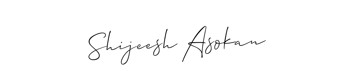 Use a signature maker to create a handwritten signature online. With this signature software, you can design (Allison_Script) your own signature for name Shijeesh Asokan. Shijeesh Asokan signature style 2 images and pictures png