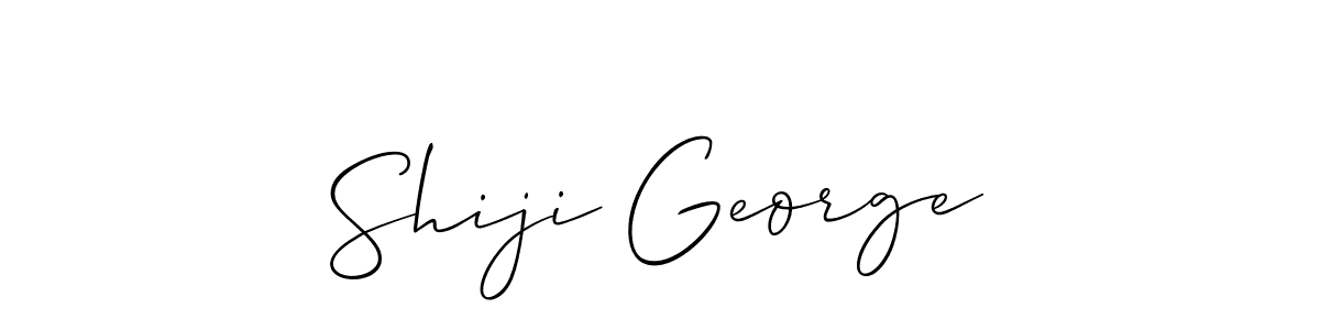 Also You can easily find your signature by using the search form. We will create Shiji George name handwritten signature images for you free of cost using Allison_Script sign style. Shiji George signature style 2 images and pictures png