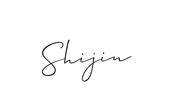 How to make Shijin signature? Allison_Script is a professional autograph style. Create handwritten signature for Shijin name. Shijin signature style 2 images and pictures png