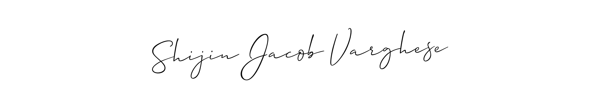 It looks lik you need a new signature style for name Shijin Jacob Varghese. Design unique handwritten (Allison_Script) signature with our free signature maker in just a few clicks. Shijin Jacob Varghese signature style 2 images and pictures png