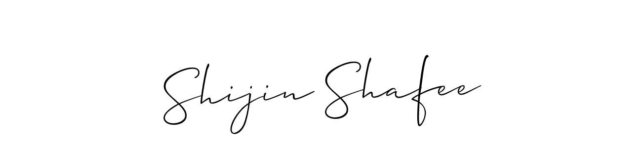 How to make Shijin Shafee name signature. Use Allison_Script style for creating short signs online. This is the latest handwritten sign. Shijin Shafee signature style 2 images and pictures png