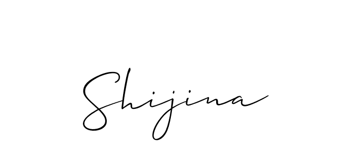 How to make Shijina signature? Allison_Script is a professional autograph style. Create handwritten signature for Shijina name. Shijina signature style 2 images and pictures png