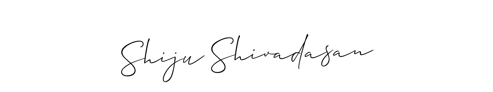 Make a short Shiju Shivadasan signature style. Manage your documents anywhere anytime using Allison_Script. Create and add eSignatures, submit forms, share and send files easily. Shiju Shivadasan signature style 2 images and pictures png