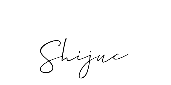 Design your own signature with our free online signature maker. With this signature software, you can create a handwritten (Allison_Script) signature for name Shijuc. Shijuc signature style 2 images and pictures png