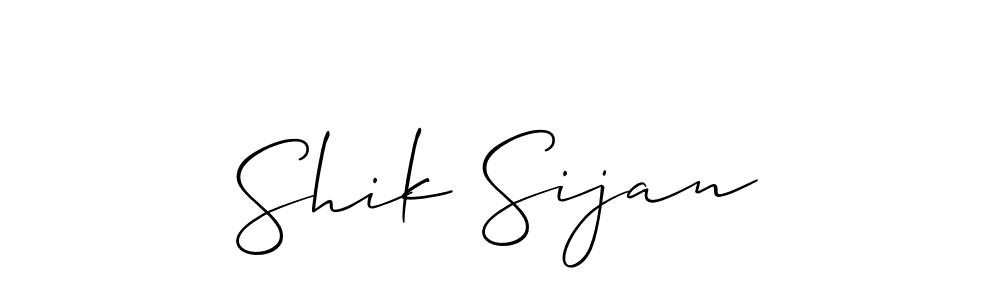 You should practise on your own different ways (Allison_Script) to write your name (Shik Sijan) in signature. don't let someone else do it for you. Shik Sijan signature style 2 images and pictures png