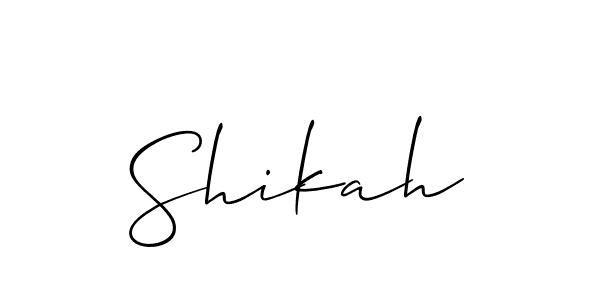 How to make Shikah signature? Allison_Script is a professional autograph style. Create handwritten signature for Shikah name. Shikah signature style 2 images and pictures png