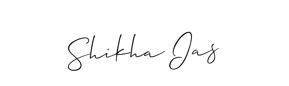 Design your own signature with our free online signature maker. With this signature software, you can create a handwritten (Allison_Script) signature for name Shikha Ias. Shikha Ias signature style 2 images and pictures png