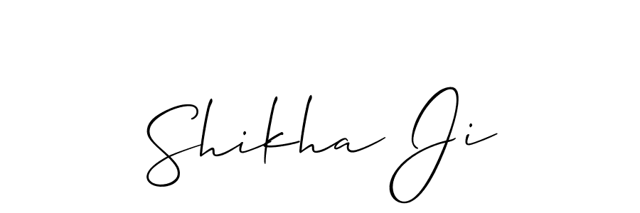 You can use this online signature creator to create a handwritten signature for the name Shikha Ji. This is the best online autograph maker. Shikha Ji signature style 2 images and pictures png