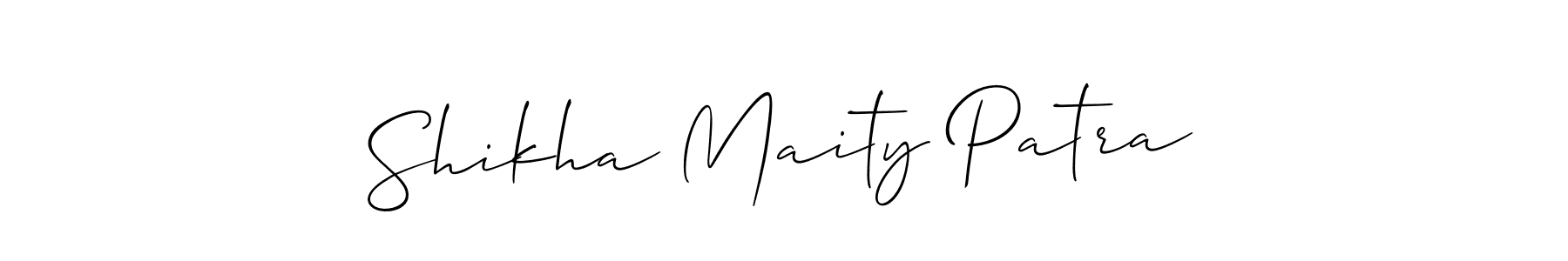 Also we have Shikha Maity Patra name is the best signature style. Create professional handwritten signature collection using Allison_Script autograph style. Shikha Maity Patra signature style 2 images and pictures png