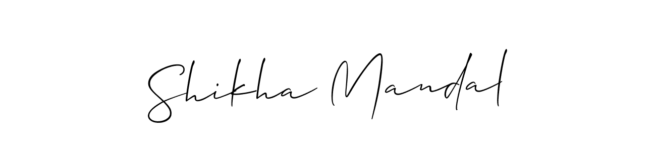 It looks lik you need a new signature style for name Shikha Mandal. Design unique handwritten (Allison_Script) signature with our free signature maker in just a few clicks. Shikha Mandal signature style 2 images and pictures png