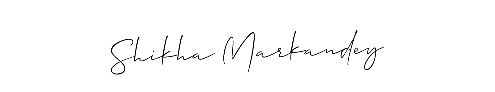 How to Draw Shikha Markandey signature style? Allison_Script is a latest design signature styles for name Shikha Markandey. Shikha Markandey signature style 2 images and pictures png