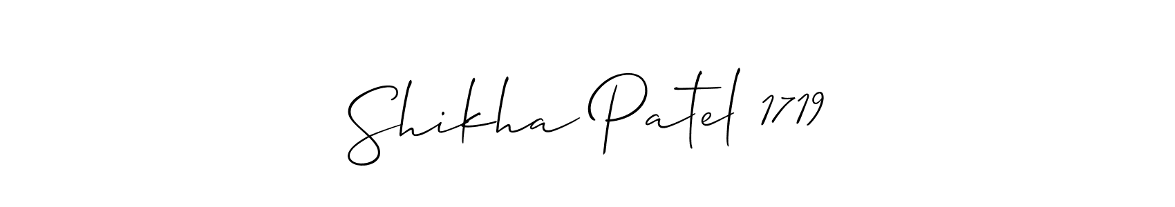 Also we have Shikha Patel 1719 name is the best signature style. Create professional handwritten signature collection using Allison_Script autograph style. Shikha Patel 1719 signature style 2 images and pictures png