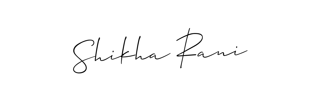 How to make Shikha Rani signature? Allison_Script is a professional autograph style. Create handwritten signature for Shikha Rani name. Shikha Rani signature style 2 images and pictures png