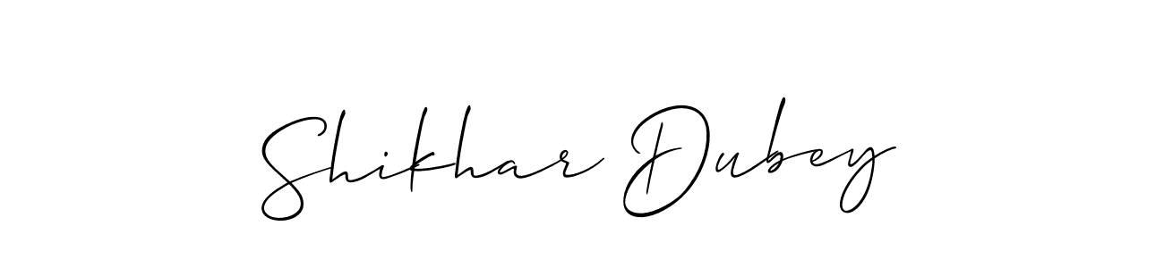 Allison_Script is a professional signature style that is perfect for those who want to add a touch of class to their signature. It is also a great choice for those who want to make their signature more unique. Get Shikhar Dubey name to fancy signature for free. Shikhar Dubey signature style 2 images and pictures png