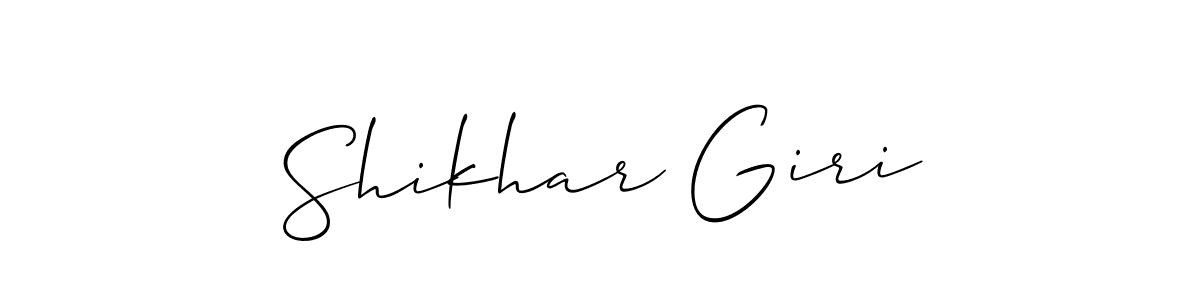 Allison_Script is a professional signature style that is perfect for those who want to add a touch of class to their signature. It is also a great choice for those who want to make their signature more unique. Get Shikhar Giri name to fancy signature for free. Shikhar Giri signature style 2 images and pictures png