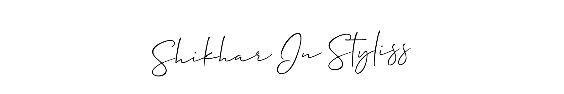 How to make Shikhar In Styliss signature? Allison_Script is a professional autograph style. Create handwritten signature for Shikhar In Styliss name. Shikhar In Styliss signature style 2 images and pictures png