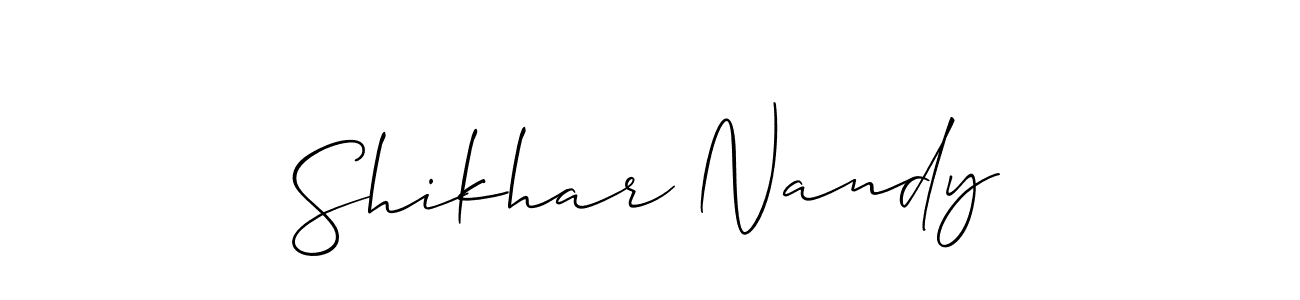 Also we have Shikhar Nandy name is the best signature style. Create professional handwritten signature collection using Allison_Script autograph style. Shikhar Nandy signature style 2 images and pictures png