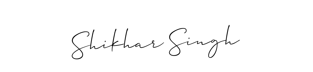 Make a short Shikhar Singh signature style. Manage your documents anywhere anytime using Allison_Script. Create and add eSignatures, submit forms, share and send files easily. Shikhar Singh signature style 2 images and pictures png